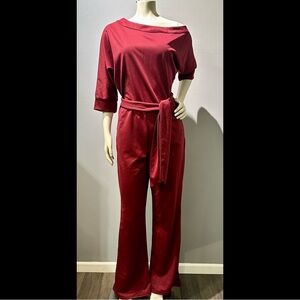 Elegant Red Women's Jumpsuit